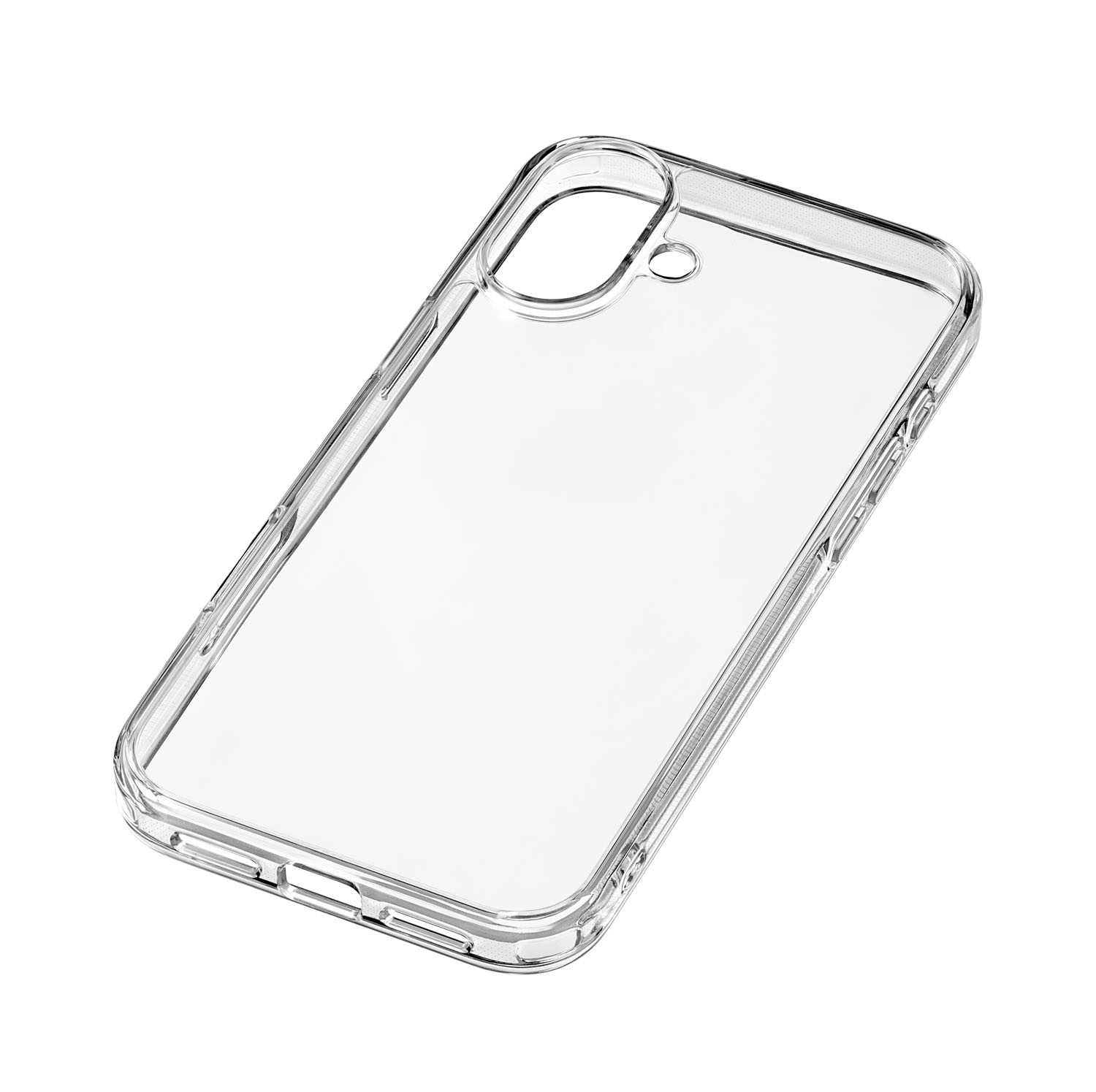 На фото изображено Чехол защитный uBear Real Case для iPhone 16 Plus, усиленный, прозрачный