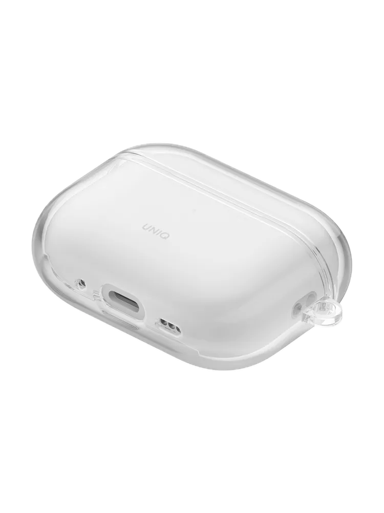 На фото изображено Чехол Uniq Glase TPU для AirPods Pro 3, Glossy Clear