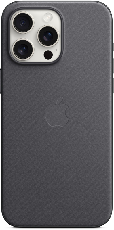 Чехол Apple MagSafe FineWoven для iPhone 15 Pro Max, Чёрный