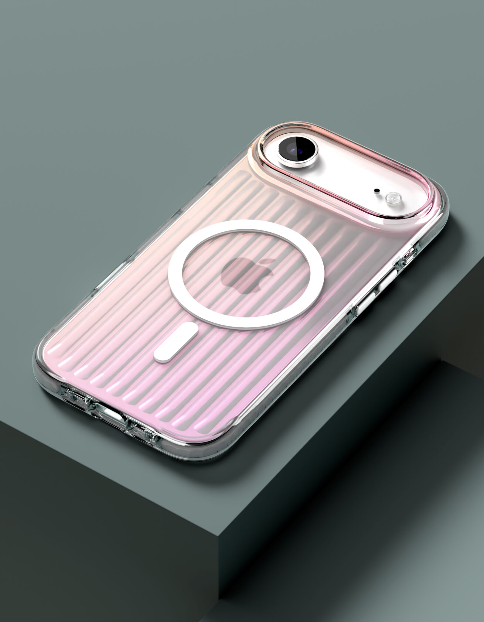 На фото изображено Чехол защитный VLP Pulse Case с MagSafe для iPhone Air, перламутровый