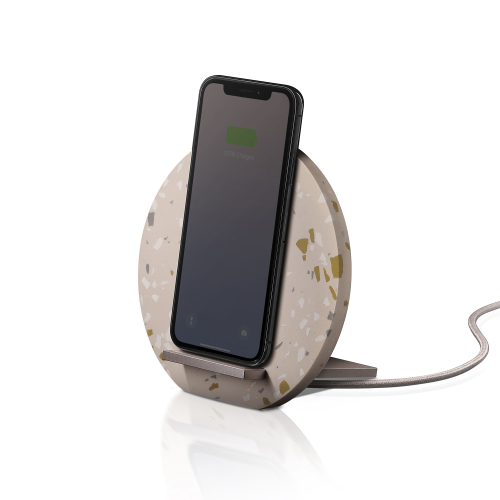Беспроводное зарядное устройство Native Union Dock Wireless Terrazzo, с подставкой, розовый