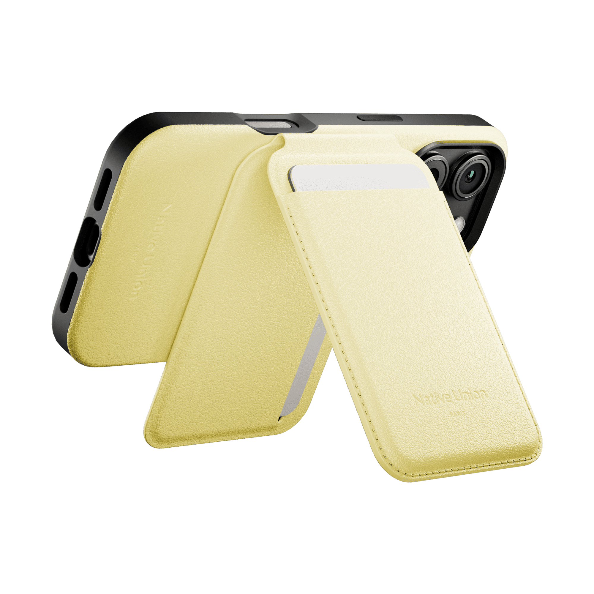 Чехол-бумажник Native Union Active Wallet Stand, лимон