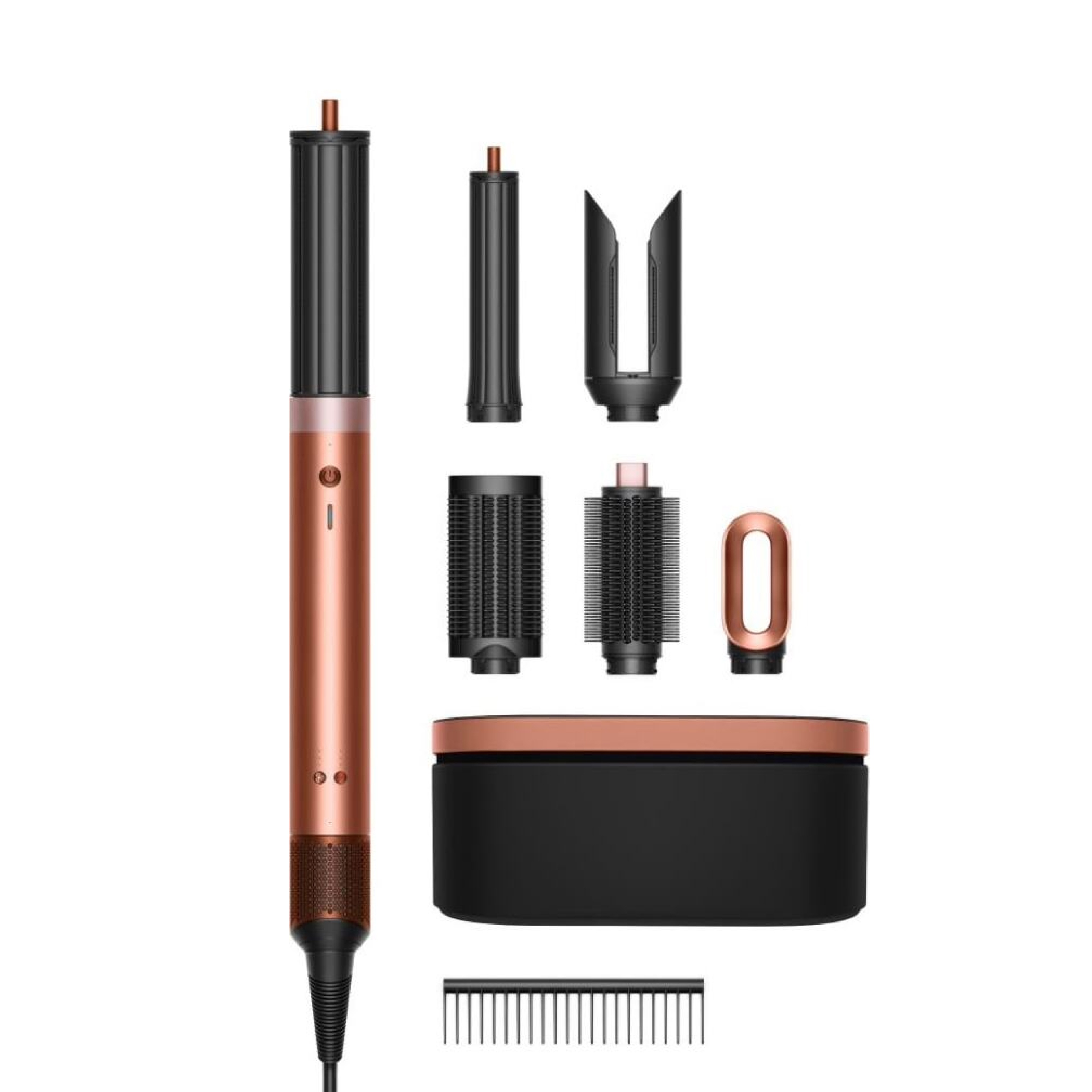 На фото изображено Стайлер Dyson Airwrap HS09 Coanda 2x, Amber Silk