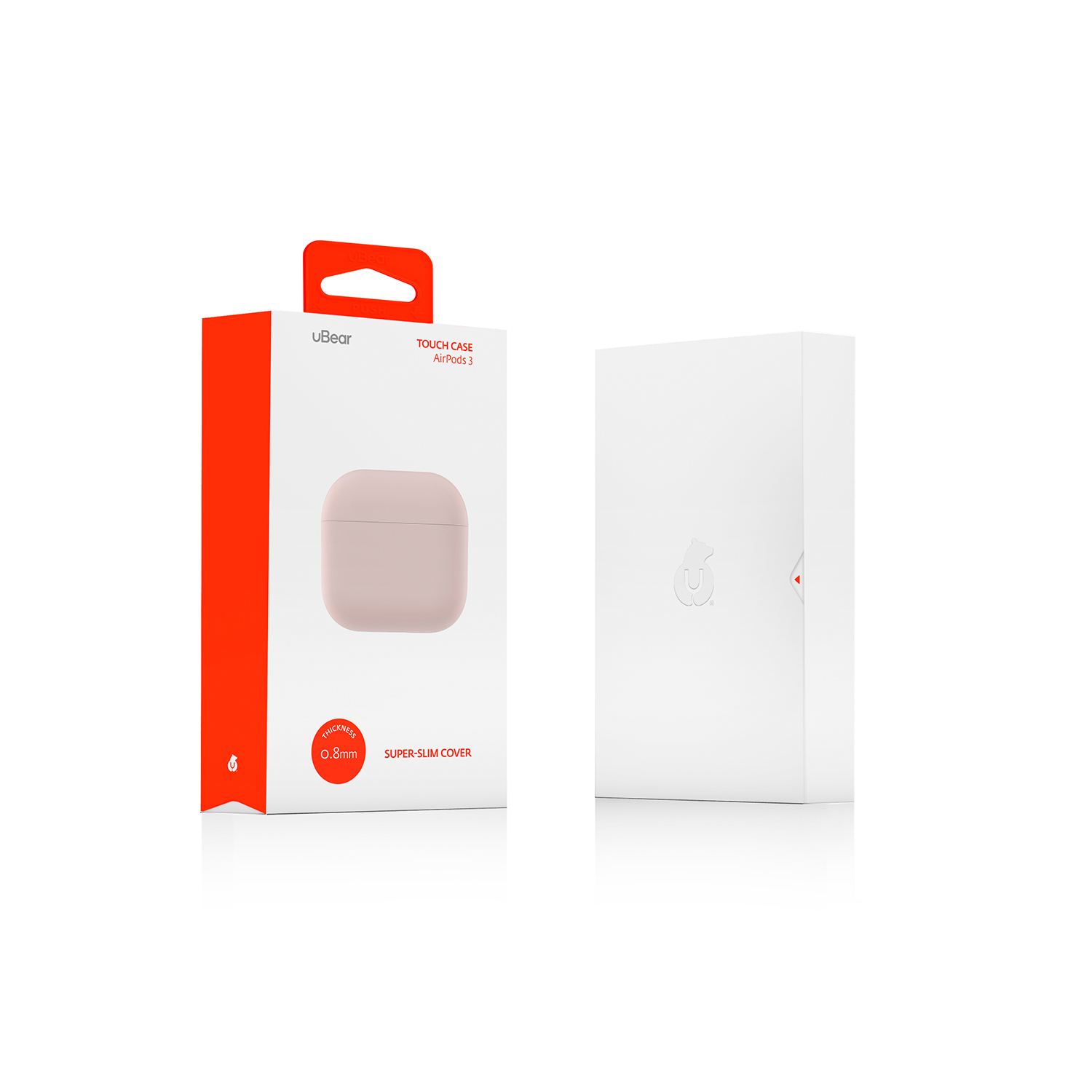 Ультратонкий силиконовый чехол Touch Case для AirPods 3, розовый