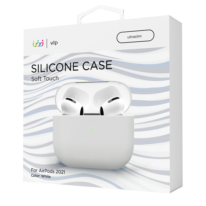Чехол силиконовый VLP Soft Touch для AirPods 3, белый