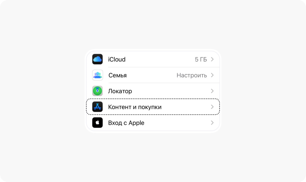 Контент и покупки Apple ID Контент и покупки Apple ID