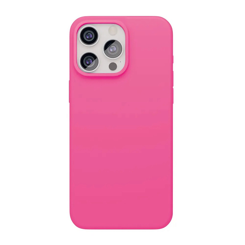 Чехол защитный VLP Aster Case с MagSafe для iPhone 15 Pro Max, неоновый розовый