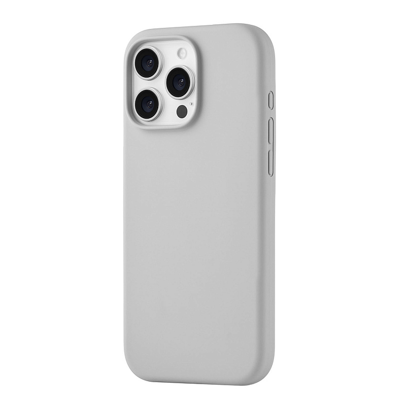 Чехол защитный uBear Touch Mag Case для iPhone 16 Pro Max, cветло-серый