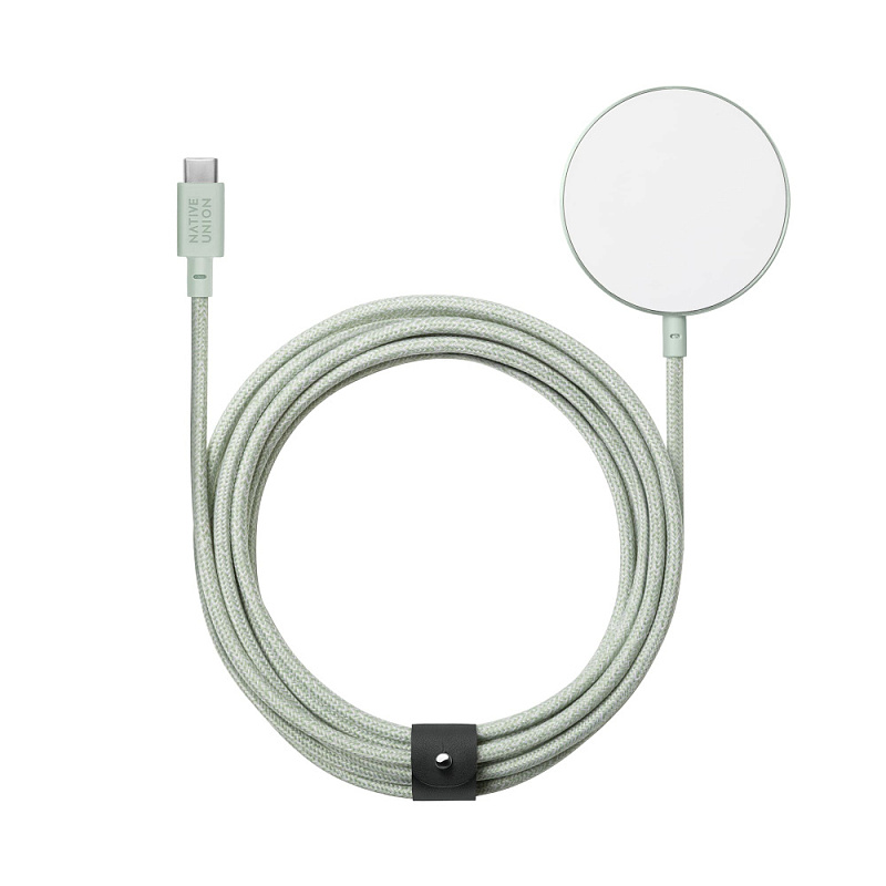 Беспроводное зарядное устройство Native Union Snap Cable, 15 Вт, светло-зеленый